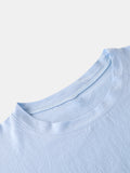 Mens Fashion Cotton Solid Color Breathable Short Sleeve Casual TShirts