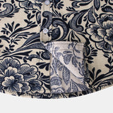 Men Printed Cotton Summer Casual Turn Down Collar Short