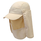 Collrown Sun Protection Cover Face Visor Outdoor Fishing Hat Summer Quick-drying Cap Breathable Hat Baseball Cap