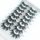 5/8 pairs 3D mink eyelashes 3D natural false eyelashes 3d soft mink eyelashes extension Makeup Kit