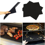 40*30cm 2pc Nonstick BBQ Grill Mat Reusable Teflon Cooking Baking Pad Cook Grilling Sheet Heat Resistance Easily Cleaned Mat Bbq