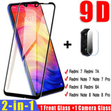 2 in 1 Camera Lens Tempered Glass For Xiaomi Redmi Note 7 8 Pro 8T Screen Protector On The For Redmi 8 8A 7 7A Protective Glass