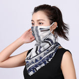 Women Chiffon Mask Scarf Face Mascarillas Wraps Floral Print Lady Silk Neck Scarves Foulard Bandana Reusable Masks Sun Protect