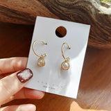 Abdoabdo Pearl Long Tassel Earrings For Women Ear Wire Drop Earrings Jewelry Earrings Gold Earrings Pendientes Mujer Moda 2019