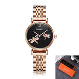 Dropshipping Rose Gold Stainless Steel Bracelet Watch Women Fashion Womens Quartz Watches Hip Hop Diamonds Ladies Clock Female