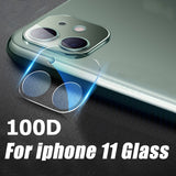 100D Camera Protection Glass For iPhone SE 2020 11 Pro XS Max XR X Full Cover Lens Screen Protector For 7 8 Plus Tempered Glass