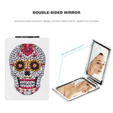 Makeup Mirror Skull  DIY Special Shaped Diamond Painting Ultra-thin Makeup Mirror Handmade Christmas Gifts