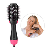 AirGTC Hair Dryer Brush 1000W 2 in 1 One Step Hair Dryer Brush Hot Air Comb Volumizer Blow Straightener Curler Dropshipping