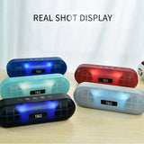 TG LED Bluetooth Outdoor Speaker Metal Portable Super Bass Wireless Loudspeaker 3D Stereo Music Surround With Mic FM TFCard Aux