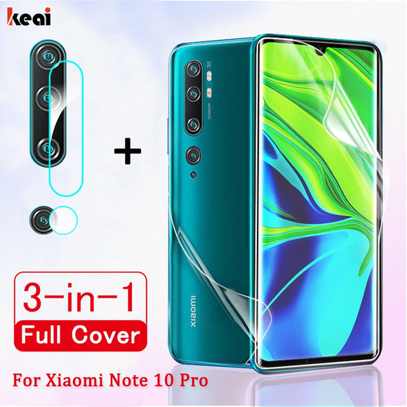 Full Cover Hydrogel Film For Xiaomi Redmi Note 8 9S 9 Pro Screen Protector For Xiaomi mi 9 Lite A3 9T Note 10 Pro Camera Glass