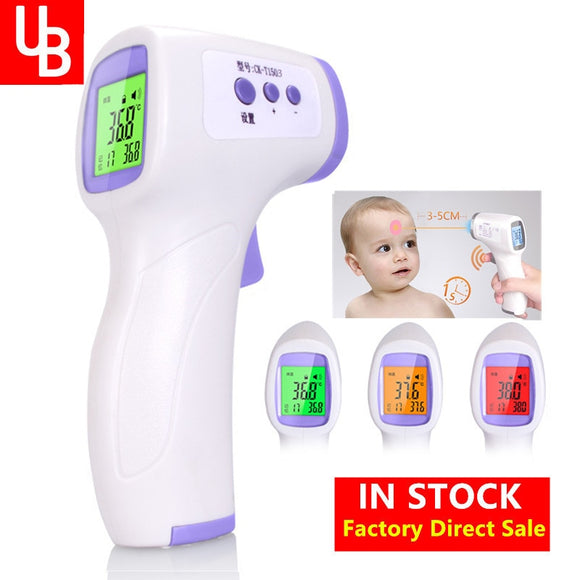 Forehead Non Contact Baby Thermometer Infrared LCD Body Temperature Fever Digital IR Measurement Tool Gun for Baby Adult