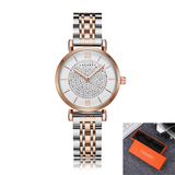 Dropshipping Rose Gold Stainless Steel Bracelet Watch Women Fashion Womens Quartz Watches Hip Hop Diamonds Ladies Clock Female