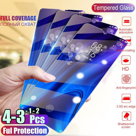 1/2/3/4Pcs Tempered Glass for huawei p30 p20 pro Screen Protector Protective Glass For Honor 20i 10i 8S 8X 9 10 20 Lite 20S