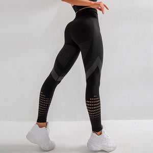 Fitness leggings abdomen control seamless energy fitness clothes women exercise running sportswear high waist yoga pants hip tra