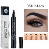 4 Fork Tip Eyebrow Tattoo Pen Brown Eye Brow Enhancer Dye Tint Liner Professional Lasting Waterproof Liquid Eyebrow Pencil