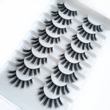 5/8 pairs 3D mink eyelashes 3D natural false eyelashes 3d soft mink eyelashes extension Makeup Kit