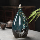 With 10Cones Free Gift Backflow Incense Burner Ceramic Aromatherapy Furnace Aromatic Home Office Incense Crafts Incense Holder