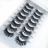 5/8 pairs 3D mink eyelashes 3D natural false eyelashes 3d soft mink eyelashes extension Makeup Kit