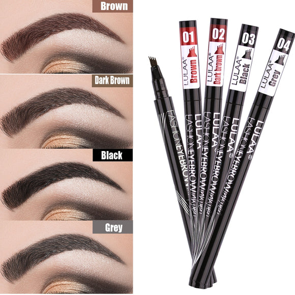 Non-fading Four-headed Eyebrow Pencil Waterproof Liquid Eyebrow Pencil Long-lasting Liquid Eyebrow Pencil Hair Dye Pen