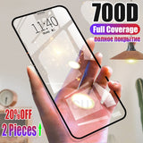 700D Curved Edge Protective Tempered Glass For iPhone 11 Pro X XS Max XR Screen Protector Glass On For iPhone 7 6 8 6s Plus X