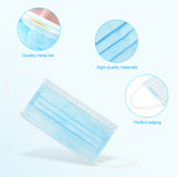 50-100 pcs Face Disposable Masks 3 Layers Dustproof Mask Facial Protective Cover Masks Anti-Dust Bacteria Proof Flu Face Mask