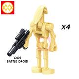 Single Sale WM925-930 Baby Yoda Mandalorian Movie Characters Darth Vader R2 D2 Battle Droid Action Model Figures Children Toys