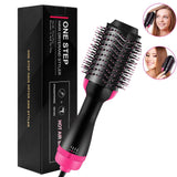 AirGTC Hair Dryer Brush 1000W 2 in 1 One Step Hair Dryer Brush Hot Air Comb Volumizer Blow Straightener Curler Dropshipping