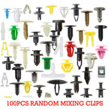 50/100/200PCS Mixed Auto Fastener Vehicle Car Bumper Clips Retainer Fastener Rivet Door Panel Fender Liner Universal Fit for Car