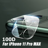 100D Camera Protection Glass For iPhone SE 2020 11 Pro XS Max XR X Full Cover Lens Screen Protector For 7 8 Plus Tempered Glass