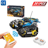 2020 New 391PCS Remote-Controlled Stunt Racer Building Blocks Technic Car Model Bricks Electric Toys for Children Gift