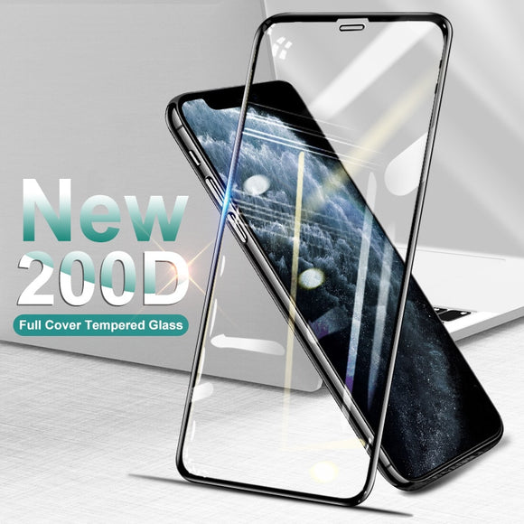 200D Curved Tempered Glass On The For iPhone 6 6s 7 8 Plus X XS Glass Screen Protector For iphone 11 Pro Max XR Protective Film