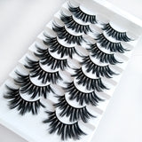 5/8 pairs 3D mink eyelashes 3D natural false eyelashes 3d soft mink eyelashes extension Makeup Kit