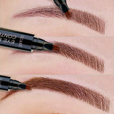 4 Fork Tip Eyebrow Tattoo Pen Brown Eye Brow Enhancer Dye Tint Liner Professional Lasting Waterproof Liquid Eyebrow Pencil