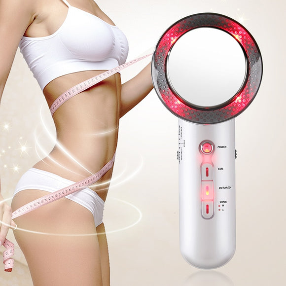 Ultrasonic 3 In 1 Massage Galvanic EMS Photon SPA Body Cellulite Skin Care Infrared Fat Removal Therapy Beauty Slimming Device