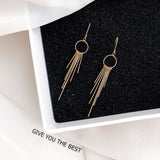 Abdoabdo Pearl Long Tassel Earrings For Women Ear Wire Drop Earrings Jewelry Earrings Gold Earrings Pendientes Mujer Moda 2019