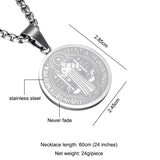 Catholic Saint Benedict  Medallas Religiosas Pendant Necklace Stainless Steel San Benito Necklaces For Men Jewelry