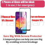 9D Protective Glass On For Samsung Galaxy A50 A40 A30 A10 A20E A60 A70 A80 A90 Tempered Glass For Samsung M10 M20 A20 A51