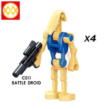 Single Sale WM925-930 Baby Yoda Mandalorian Movie Characters Darth Vader R2 D2 Battle Droid Action Model Figures Children Toys