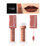 Pudaier 5 Color Matte Lip Gloss Velvet Liquid Lipstick Non-stick Cup Lip Glaze Waterproof Pumkin Popular Eat Earth Lipstick