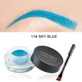 HANDAIYAN 24 Hour Waterproof Multifunctionl Eyebrows Gel and Eyeliner Gel Party Show Makeup Clown Colourful Cosmetics With Brush