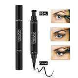 HANDAIYAN Double Head Eyeliner Pencil Long-lasting Black Color Seal Eye Liner 2 In 1 Waterproof Eyeliner Make Up (HDY Eyeliner pen)