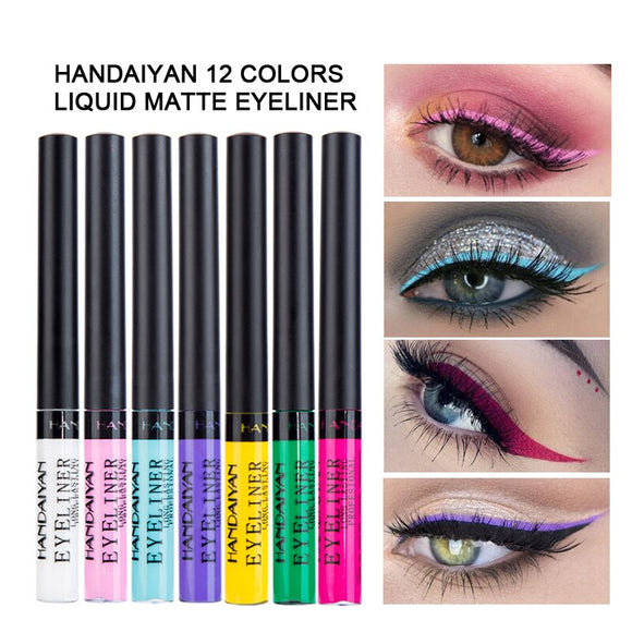 HANDAIYN New 12 Colors Liquid Matte Eyeliner Waterproof Long-lasting Not blooming Bright-coloured Eyeliner Pencil