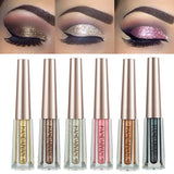 HANDAIYAN 12 Colors Liquid Eyeshadow Waterproof Long Lasting Shimmer Shine metallic Eye Shadow Liner Party Eye Cosmetic