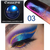 CmaaDu Polarized Glitter Eyeshadow Metallic Shimmer Change Color Eye Shadow Chameleon Eyeshadow Singe Color Eyes Makeup Powder