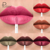 Pudaier 29 Color Matte Velvet Lip Gloss Lip Liner Suit Half Dumb Light Moisturizing Lip Glaze + Lip Line Pen 2PCS/SET Lipstick