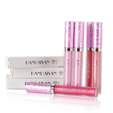 HANDAIYAN 6 Color Diamond Lip Gloss Metal Liquid Lipstick Waterproof Metallic Lip Gloss Long-lasting Shimmer Glitter Lipgloss