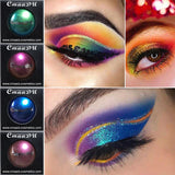 CmaaDu Polarized Glitter Eyeshadow Metallic Shimmer Change Color Eye Shadow Chameleon Eyeshadow Singe Color Eyes Makeup Powder