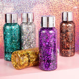 HANDAIYAN Body Glitter Gel Nail Hair Face Glitter Art Flash Heart Gold Silver Laser Sequins Face Gems Festival Glitter Tattoo