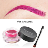 HANDAIYAN 24 Hour Waterproof Multifunctionl Eyebrows Gel and Eyeliner Gel Party Show Makeup Clown Colourful Cosmetics With Brush