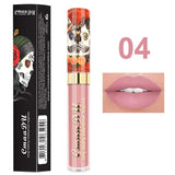 CmaaDu Lip Makeup 6 Color Matte Liquid Lipstick Skull Style Waterproof Long Lasting Sexy Glitter Lip Gloss Beauty Red Lip Tint